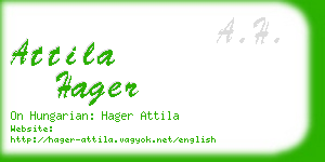 attila hager business card